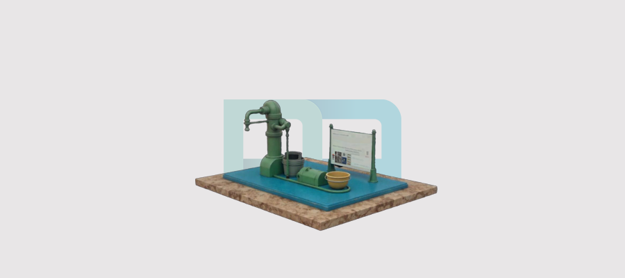 A well  with electric pump